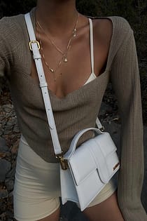 Knitted Detail Top