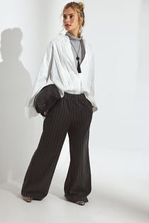 Elastic Waist Wide Trousers