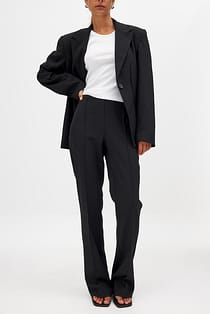 Schlag-Anzughose mit mittlerer Taille