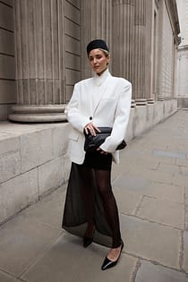 Knitted Sheer Midi Skirt