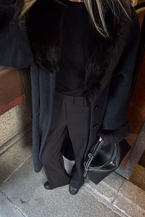 gerade geschnittene Anzughose mit mittlerer Taille