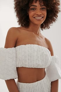 Geborduurde Cropped Top