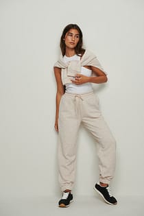 Geborstelde joggingbroek met trekkoord