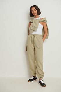 Pantalón de chándal cepillado con cordones