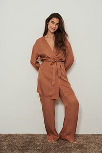 Loungewear bukse i sateng