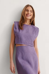 Crop top met schoudervullingen