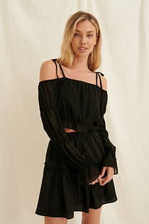 Off Shoulder Recycled Blouse