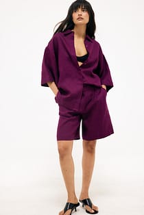 Tailored Linen Shorts