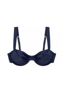 Wide Strap Draped Bikini Bra