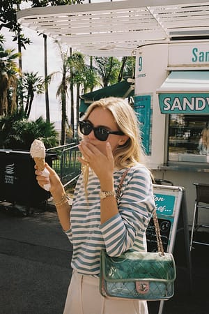 Blue Stripe Striped Long Sleeve Sweater