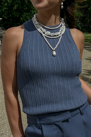 Camiseta acanalada irregular