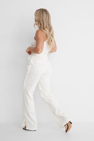 Off White Byxor Med Sömdetaljer