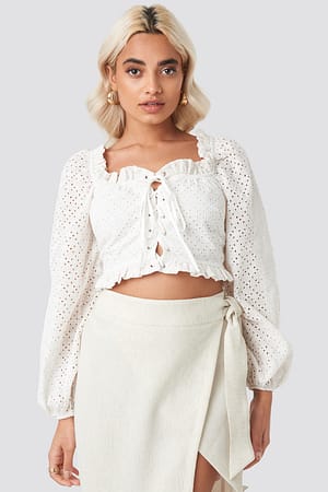 Broderie Anglais Crop Top