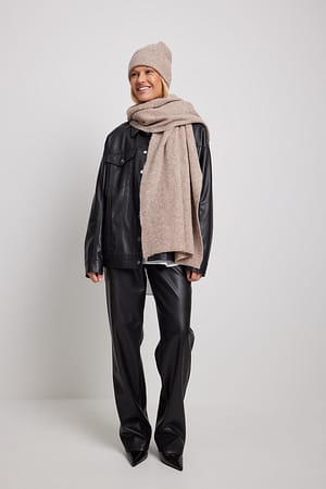Beige Schal aus Alpaka-Mischung