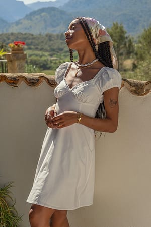 White Cup Mini Dress