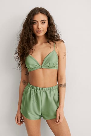 Dark Green Pyjamas Shorts