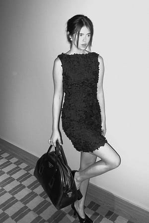 Black Mini jurk met bloemen