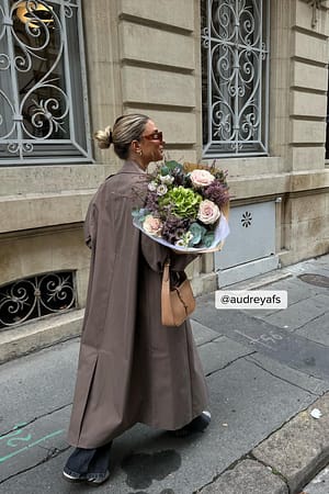 Brown Übergroßer Trenchcoat
