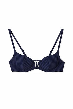 Dark Blue Balconette Bikini Top