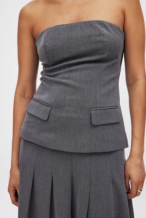 Grey Corset style bandeau