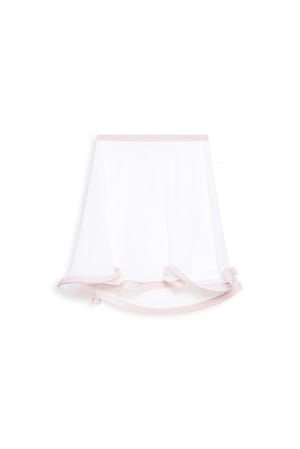 White Bandeau Flounce Top