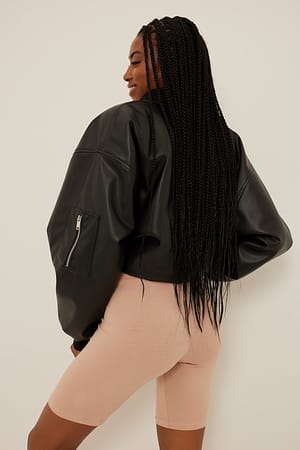 Beige Short de motard Basic biologique