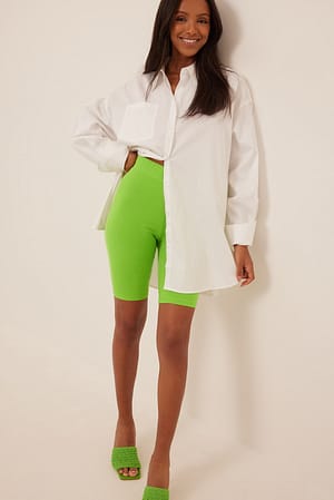 Green Short de motard Basic biologique
