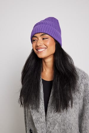 Lilac Basic Knitted Beanie