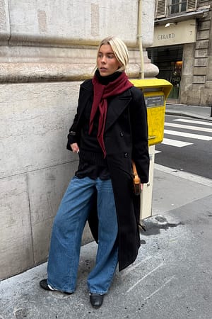 Black Classic Wool Blend Coat