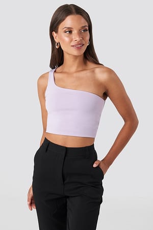 Lilac One Shoulder Croptop