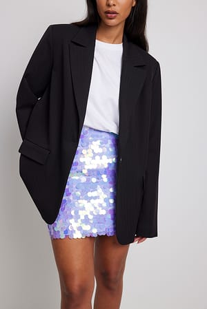 Purple Minifalda de lentejuelas grandes