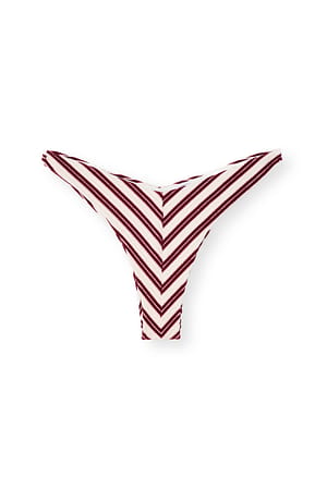 Red/White Stripe Bikini-Höschen