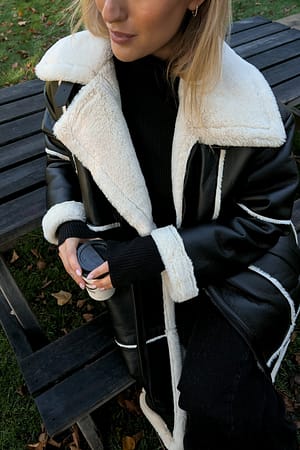 Black Jas van imitatiebont
