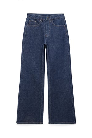 Rinse Wash Bridge High Waist Flared Jeans
