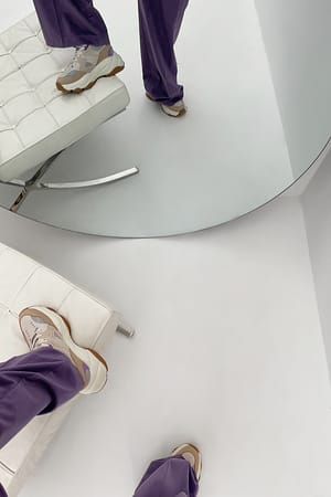 Offwhite/Lilac Joggingsko med sål