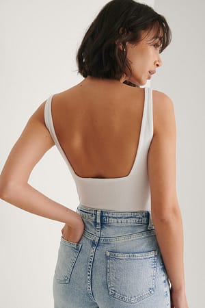 White Body De Jersey Con Volantes