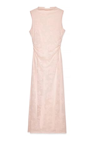 Light Pink Burn Out Midi Dress