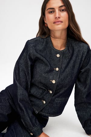 Rinse Wash Denimjacka med knappdetalj
