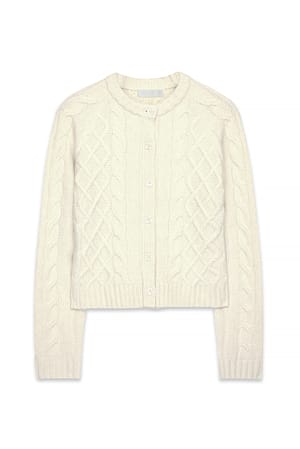 Offwhite Kabelstrikket cardigan
