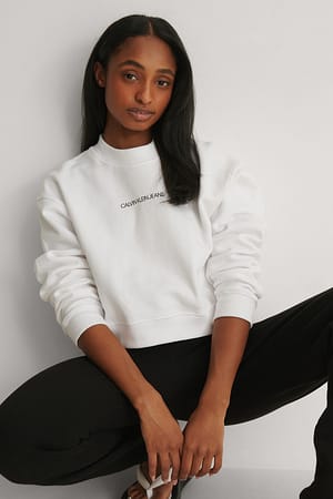 Bright White Cropped Trøje