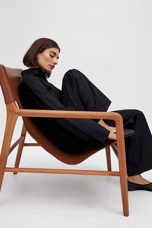 Black Långärmad cargojumpsuit
