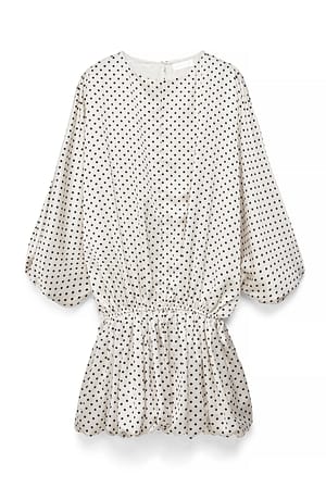 All Over Print Chiffon mini-jurk met volume