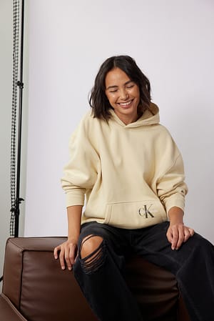 Beige Biologique hoodie boyfriend