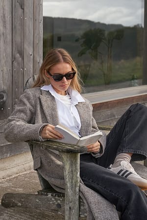 Grey Wash Organische Denim-Jeans mit geradem Bein