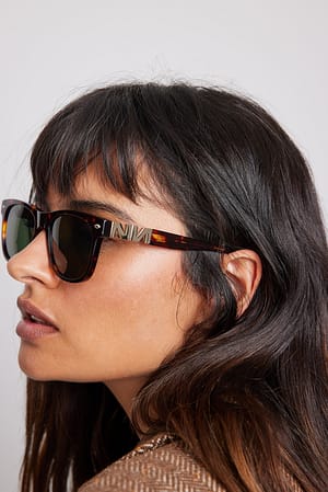 Tortois Gafas de sol de acetato clásicas redondeadas