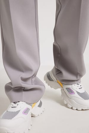 Purple/Yellow Trainingsschuhe mit Netzdetail