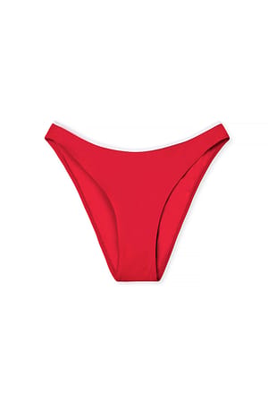 Red Contrast High Cut bikini Panty