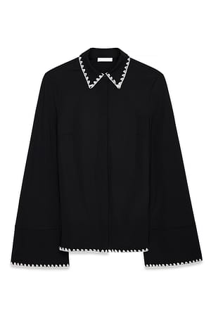 Black Contrast Stich Shirt