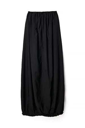 Black Maxi-zu-Mini-Bubble-Kleid zum Wenden