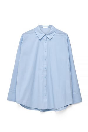 Light Blue Cotton Blend Shirt
